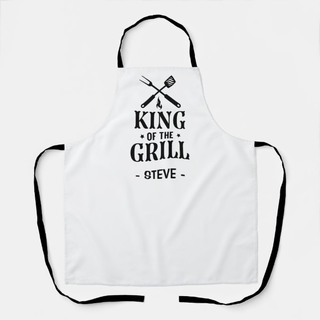 King of The Grill Personalized BBQ Apron (Front)