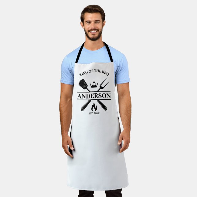  King of the Grill  Personalized BBQ Apron (Worn)