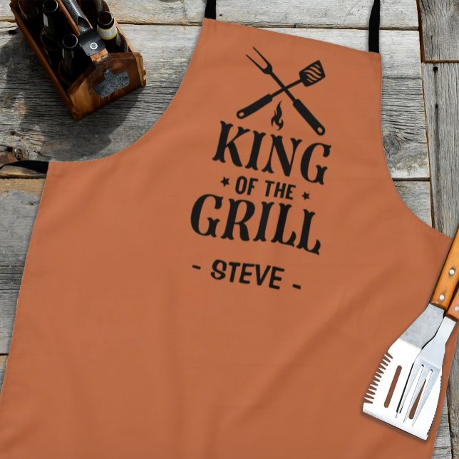 King of The Grill Personalized BBQ Apron (Creator Uploaded)
