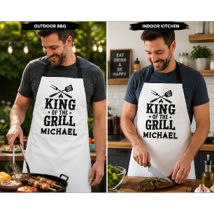King of the Grill Personalized BBQ Apron for Dad