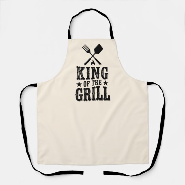 King of The Grill Personalized BBQ Master Apron (Front)