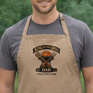 King of the Grill Personalized Father's Day BBQ Long Apron