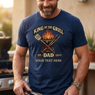 King of the Grill Personalized Father's Day BBQ T-Shirt