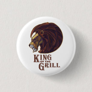 King of the Grill Pinback Button
