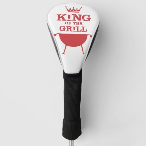 King Of The Grill Red Golf Head Cover