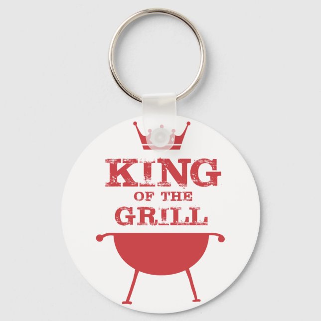 King Of The Grill, Red Keychain (Front)