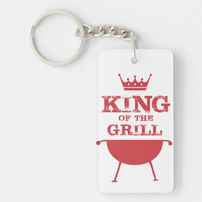 King Of The Grill, Red Keychain (Front)