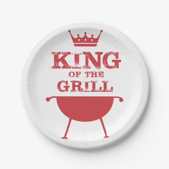 King Of The Grill, Red Paper Plates (Front)