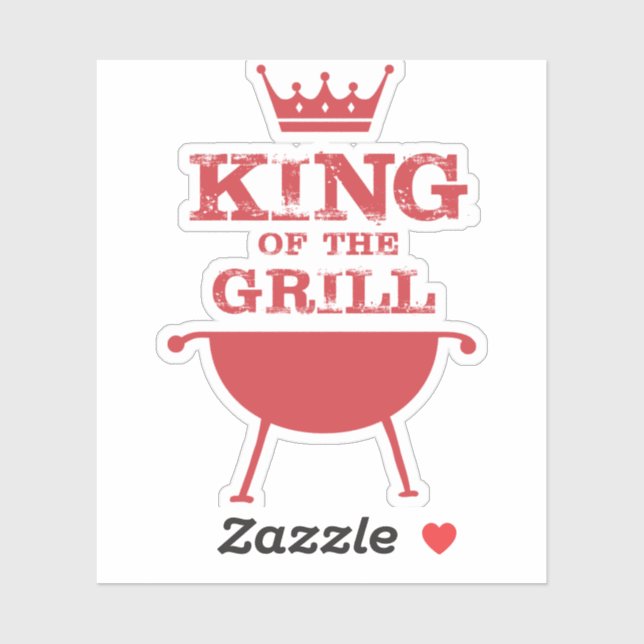 King Of The Grill, Red Sticker (Sheet)