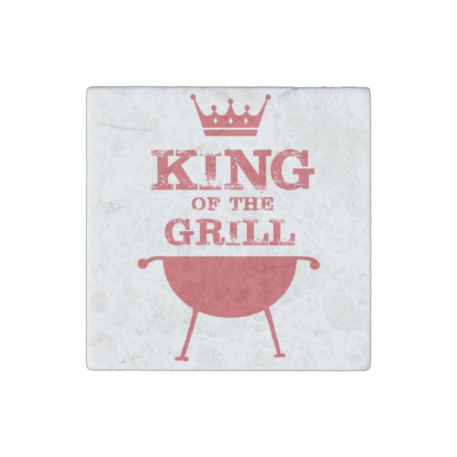 King Of The Grill, Red Stone Magnet (Front)