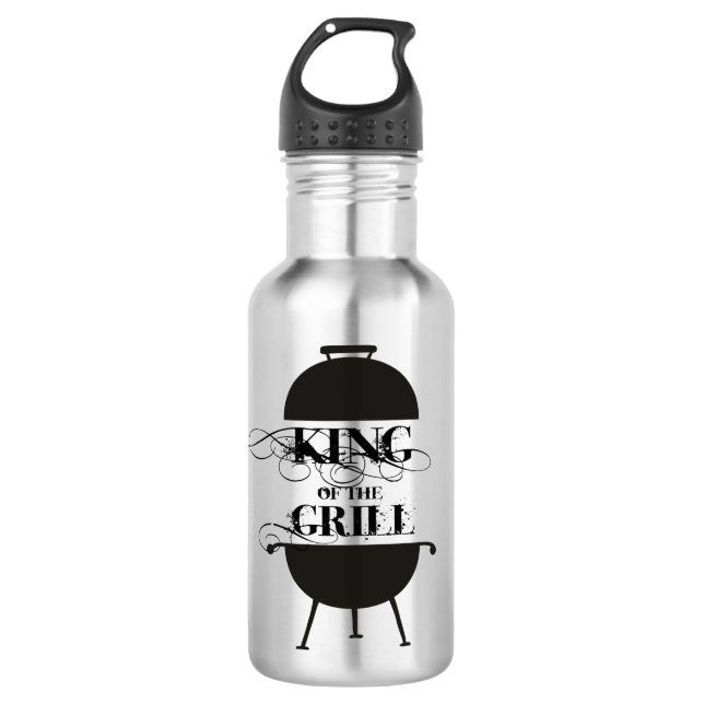 King Of The Grill Stainless Steel Water Bottle (Front)