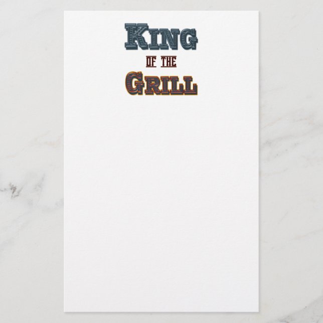 King of the Grill Stationery (Front)