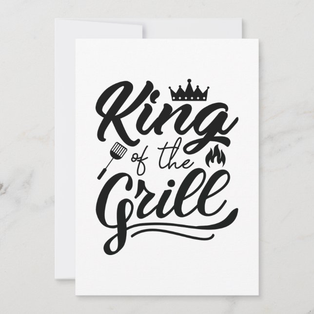King Of The Grill Thank You Card (Front)