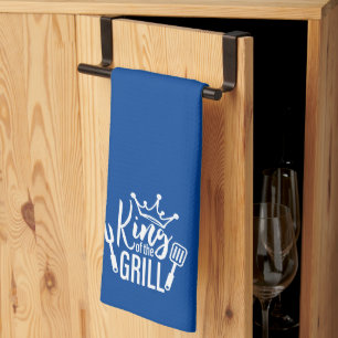 King of the Grill Typography Kitchen Towel