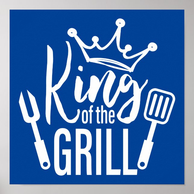 King of the Grill Typography Poster (Front)
