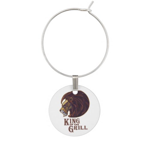 King of the Grill Wine Charm