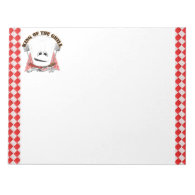 King of the Grill with Chef Hat and BBQ Tools Notepad
