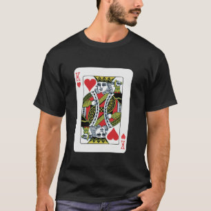 King of the Hearts Playing Card Poker Long Sleeve  T-Shirt