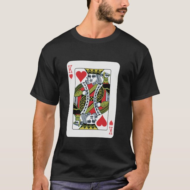 King of the Hearts Playing Card Poker Long Sleeve  T-Shirt (Front)