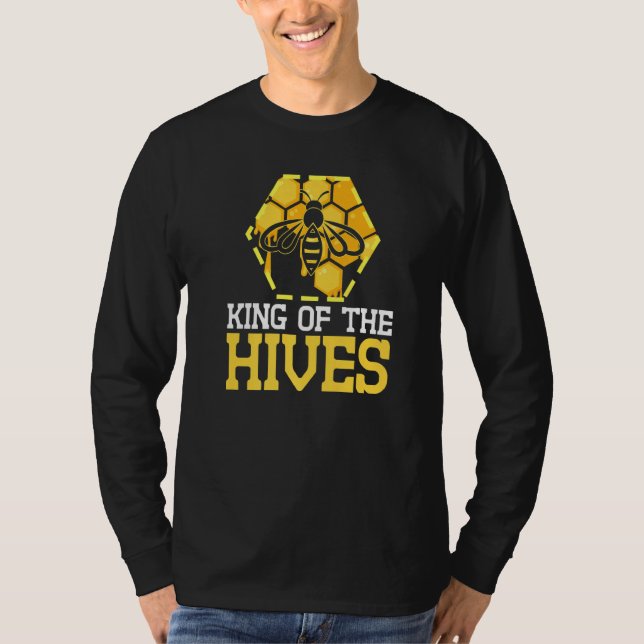 King Of The Hive Honey Beehive Honeycomb Stingless T-Shirt (Front)