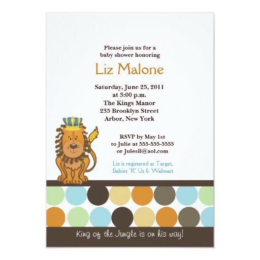 King Of The Jungle Invitations 6