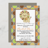 King of the Jungle Baby Shower Invitations │ Taupe (Front/Back)