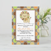 King of the Jungle Baby Shower Invitations │ Taupe (Standing Front)