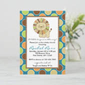 King of the Jungle Baby Shower Invitations │ Teal (Standing Front)