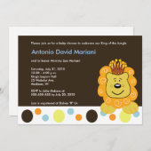 King of the Jungle Lion 5x7 Baby Shower Invitation (Front/Back)