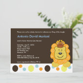 King of the Jungle Lion 5x7 Baby Shower Invitation (Standing Front)