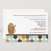 King of the Jungle Lion 5x7 Baby Shower Invitation (Front/Back)