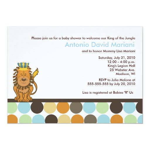 King Of The Jungle Invitations 7