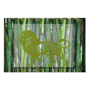 King Of The Jungle Lion Art Faux Canvas Print