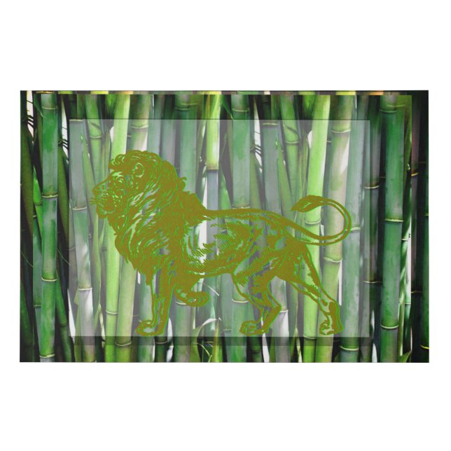 King Of The Jungle Lion Art Faux Canvas Print (Front)