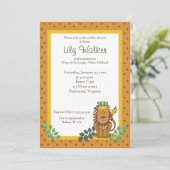 King of the Jungle Lion Baby Shower 5x7 Invite (Standing Front)