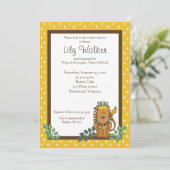 King of the Jungle Lion Baby Shower 5x7 Invite (Standing Front)