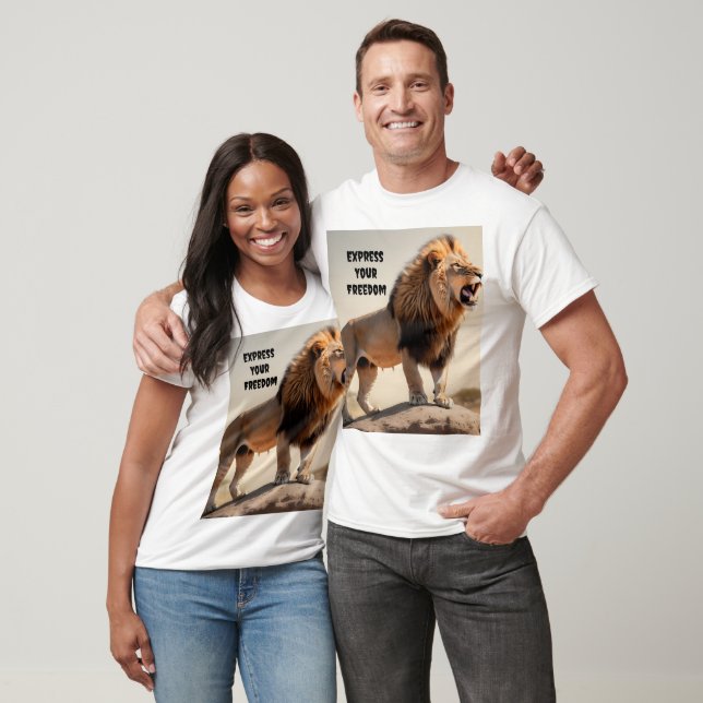 "King of the Jungle: Lion Print T-Shirt" T-Shirt (Unisex)