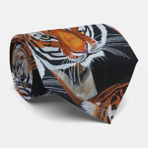 King of the Jungle Painting by Alfred Fox Neck Tie