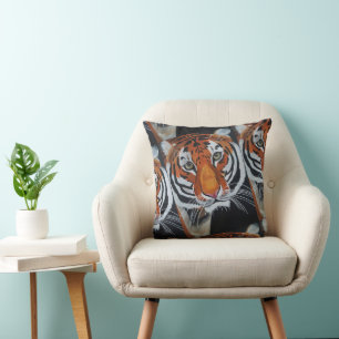 King of the Jungle Painting by Alfred Fox Throw Pillow