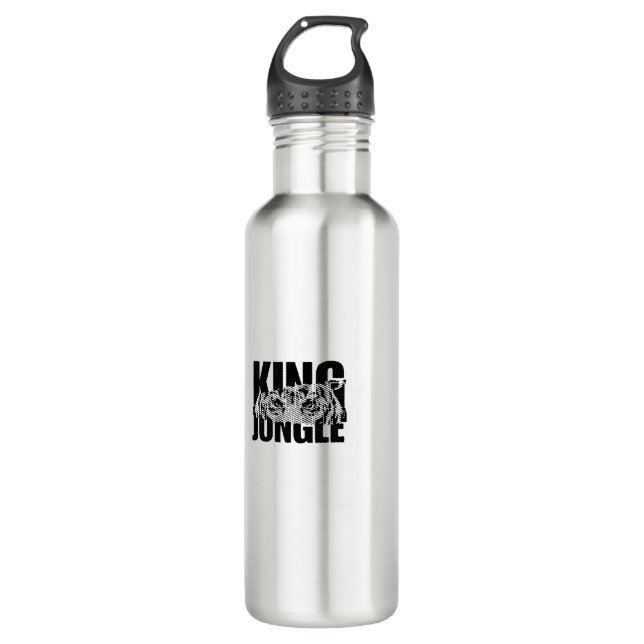 King of the Jungle Stainless Steel Water Bottle (Front)