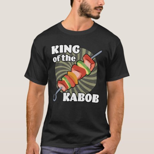 King of the Kabob Grilling Distressed Design T_Shirt