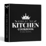 King of The Kitchen Black Cookbook Recipe Name 3 Ring Binder