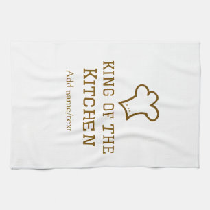 King of the kitchen brown chef cooking brown hat towel