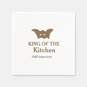 King of the kitchen chef cooking add name crown ha napkins