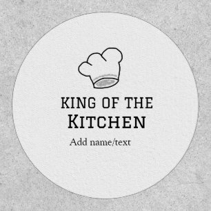 King of the kitchen chef cooking add name crown ha patch
