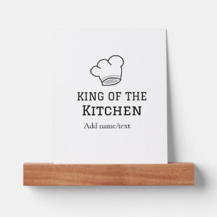 King of the kitchen chef cooking add name crown ha picture ledge
