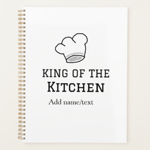 King of the kitchen chef cooking add name crown ha planner