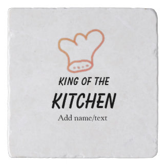 King of the kitchen chef cooking add name crown ha trivet