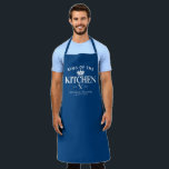 King of the Kitchen Crown Foodie Dad Men Navy Blue Apron<br><div class="desc">Classic Modern Elegant King of the Kitchen Crown Foodie Dad Father For Men Navy Blue Apron</div>