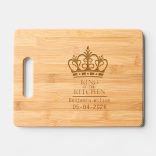 King of the Kitchen Custom Name Engraved Cutting Board